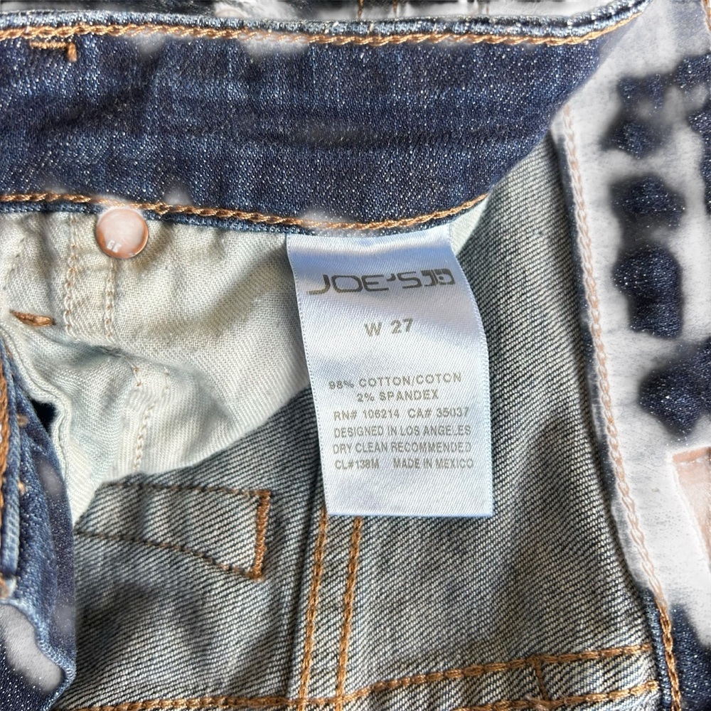 Joe's Jeans "Edlyn" Mid-Rise Dark Blue Denim Shorts Women's Size 27 (B7-1076) - Picture 10 of 12